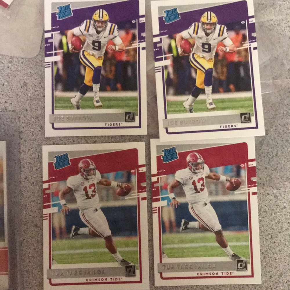 2 Joe Burrow 2 Tua Tagovailoa Panini Donrus rookie